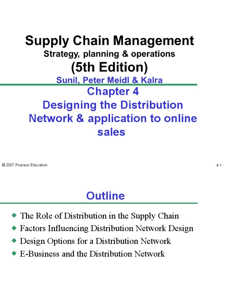 Designing The Distribution Network & Application To Online Sales | PDF ...