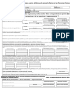 Certificado de Retenciones e Ingresos A Cuenta Del Impuesto Sobre La Renta de Las Personas Físicas