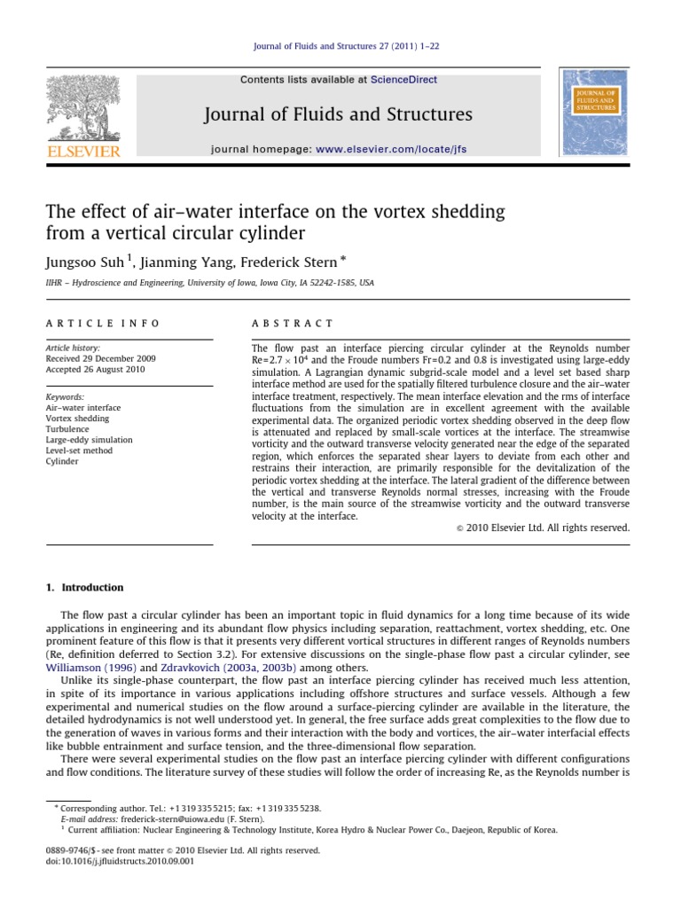Vortex Shedding from a Circular Cylinder | PDF | Vortices | Fluid Dynamics