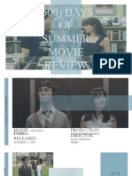 DAYS OF Summer Movie Review: By: Carpiso, Phoebe Joy A. Grade 10-Apollo Subject Teacher: Ms. Charito Ramirez
