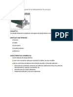 Aplicación de Los Actuadores en La Instrumentación de Procesos