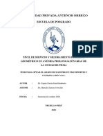 Rep Maest - Inge Juan - Zapata Nivel - Servicio.mejoramiento - Diseño.geométrico - Avenida.prolongación - Grau.piura