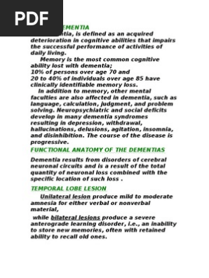 Dementia Assignment