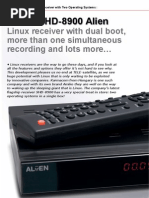 Amiko SHD-8900 Alien: Linux Receiver With Dual Boot, More Than One Simultaneous Recording and Lots More