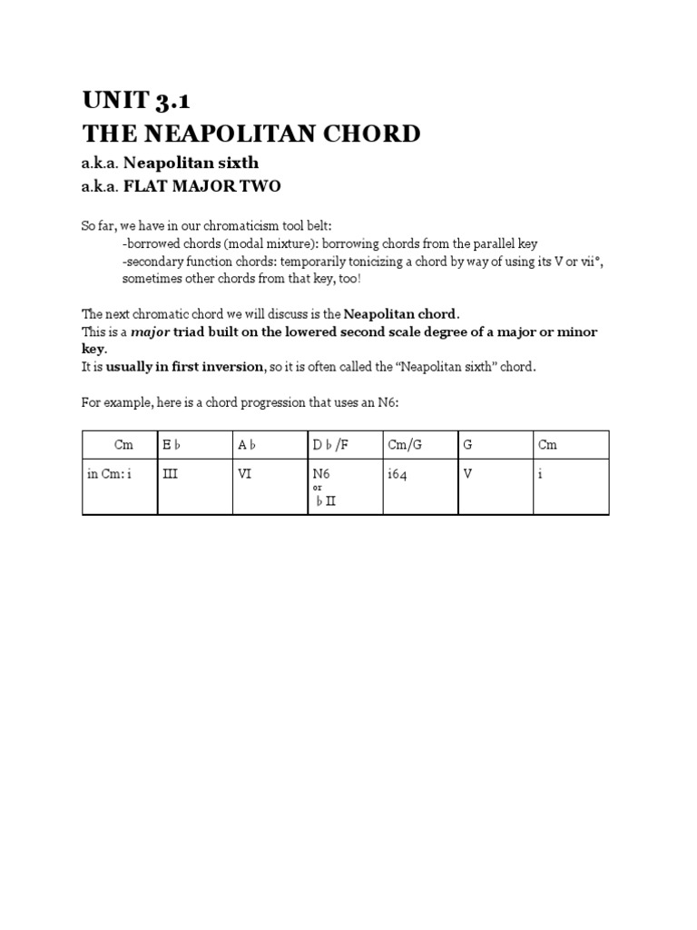 Understanding the Neapolitan Chord | PDF | Chord (Music) | Harmony