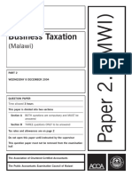 Business Taxation: (Malawi)