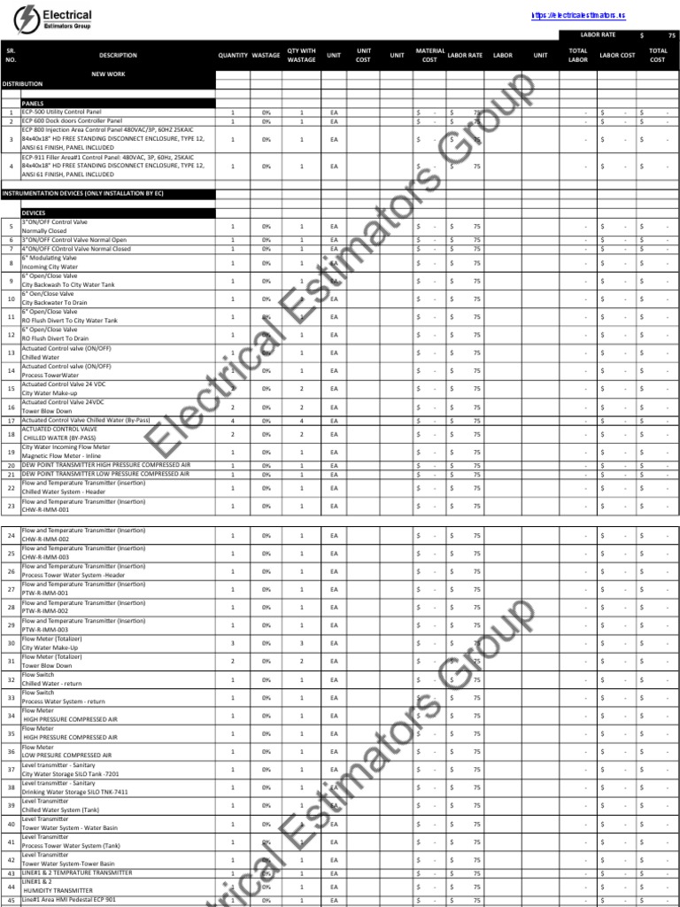 Instrumentation-Controls-Sample Estimation | PDF | Electrical Connector ...