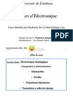 Cours Electronique Transistors JFET AMPLIFICATEURS