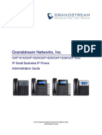 Grandstream Networks, Inc.: GXP1610/GXP1620/GXP1625/GXP1628/GXP1630 IP Small Business IP Phone Administration Guide