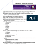 Especialidade de Sistema Respiratório