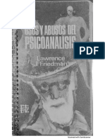 Usos y Abusos Del Psicoanálisis - Lawrance J. Friedman