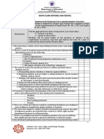 Santa Clara National High School Child Protection Policy Checklist