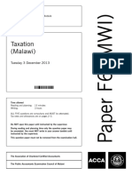 Taxation (Malawi) : Tuesday 3 December 2013