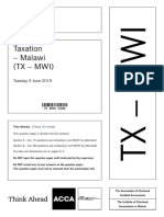 Taxation - Malawi (TX - Mwi) : Applied Skills