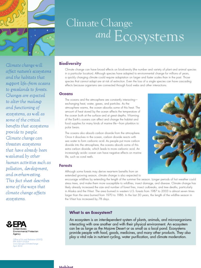 Climate Change Impacts on Ecosystems | PDF | Climate Change | Habitat