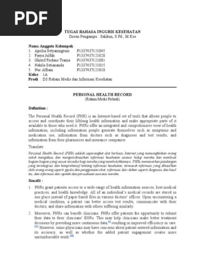 1A_KELOMPOK 8 (PERSONAL HEALTH RECORD)