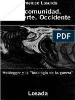 Domenico Losurdo - La Comunidad, La Muerte, Occidente. Heidegger y La Ideología de La Guerra-Losada (2003)