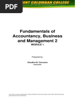 Fundamentals of Accountancy, Business and Management 2: Claudine B. Carcueva