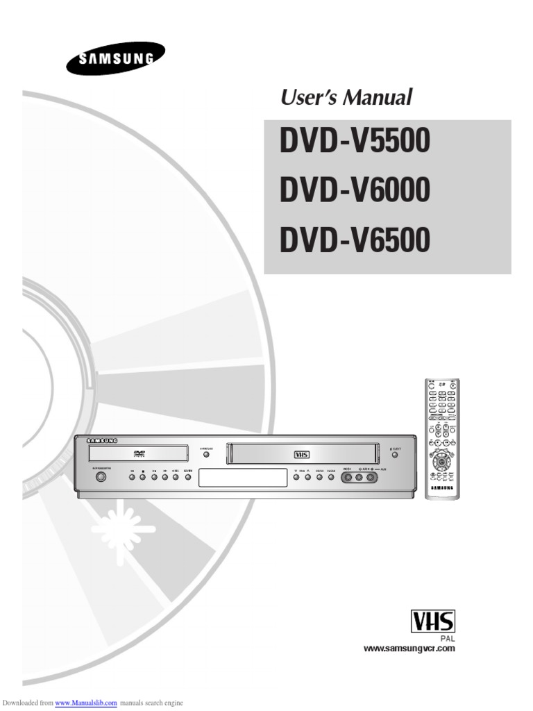 DVDV5500 DVDV6000 DVDV6500 User's Manual PDF Compact Disc