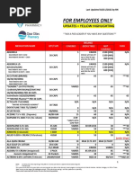 Employee Only Pricing Sheet 02.11.22