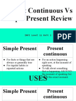 Simple Present Vs Present Continuos