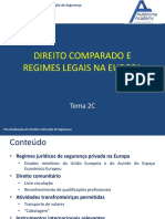 Direitos comparados e regimes legais de segurança privada na Europa