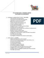 The 10-Point Socio - Economic Agenda (Platforms of Government)