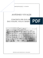 Vivaldi Concerto Per Due Oboi RV 535 Score