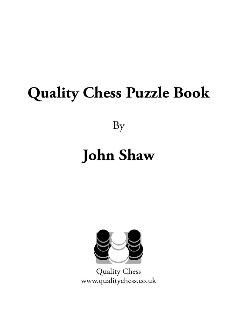Quality Chess Puzzle Book PDF Chess Abstract Strategy Games