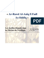 Ar-Rawd Al-Anîq Fi Fadl As-Siddîq - Les Jardins Élégants Dans Les Mérites Du Véridique Par Jalâl Ad-Dîn As-Suyûtî