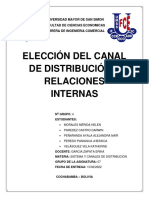 GRUPO 4 - ELECCIÓN DEL CANAL DE DISTRIBUCIÓN Y RELACIONES INTERNAS
