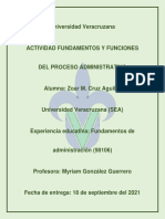 Fundamentos y Funciones Del Proceso Administrativo