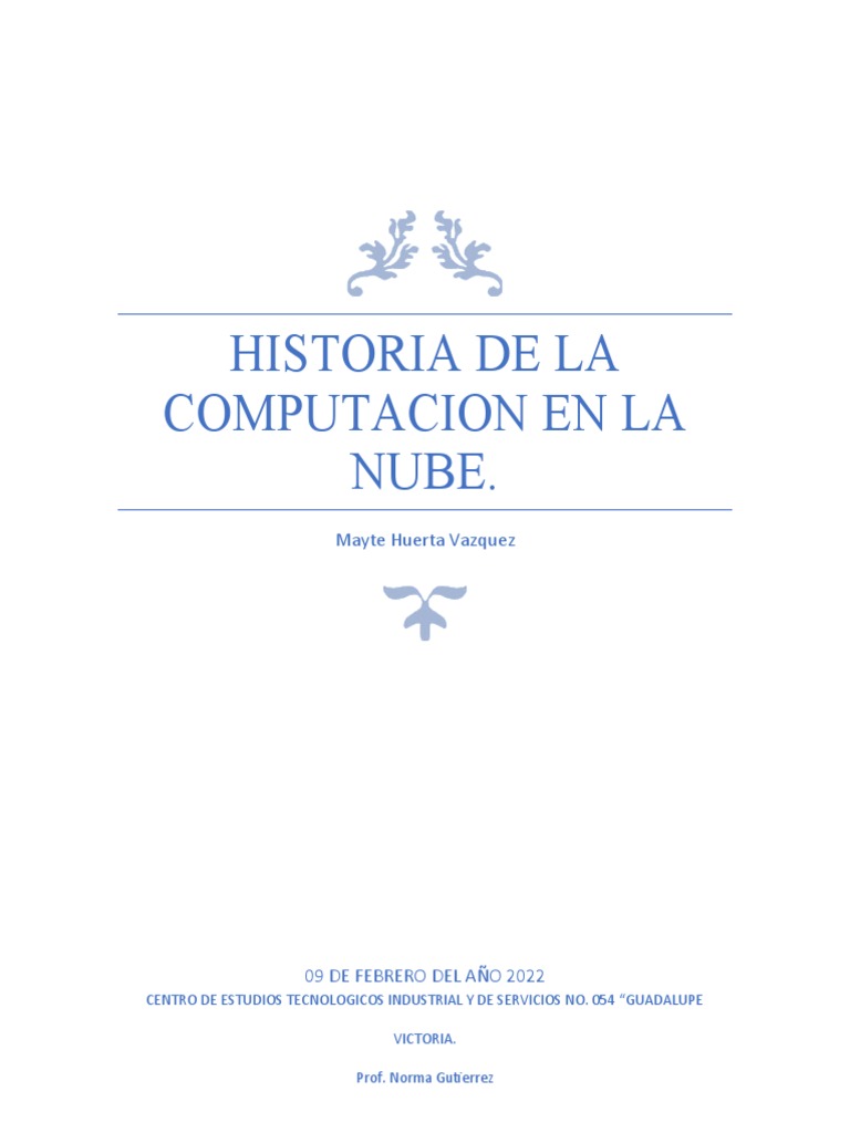 Historia de la Computación en la Nube | PDF | Computación en la nube ...