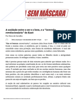 A Unidade Entre o Ser e o Bem, e A "Inversão Revolucionária" de Kant - Mídia Sem Máscara