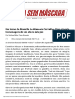 Em Torno Da Filosofia de Olavo de Carvalho - Uma Singela Homenagem de Um Aluno Relapso - Mídia Sem Máscara