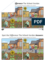 The School Garden Spot The Difference Activity Sheet
