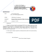 Memorandum: Philippine National Police Training Institute Regional Training Center 5