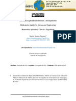 Matemática Aplicada A La Ciencias y Las Ingenierías Mathematics Applied To Science and Engineering Matemática Aplicada À Ciência e Engenharia