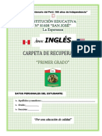 Carpeta de Recuperación - English 1°