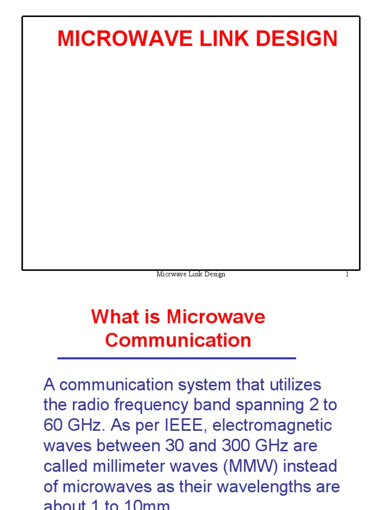 Microwave Link Design Overview | PDF