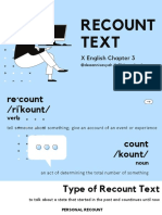 English X Chapter 3 Recount Text