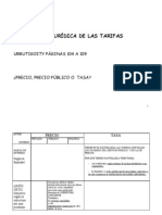 Naturaleza Juridica de Las Tarifas