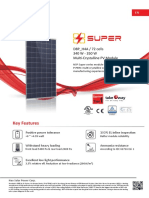 Key Features: D8P - H4A / 72 Cells 340 W - 350 W Multi-Crystalline PV Module