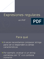 Expresiones Regulares. PHP. 2008. Escuela ORT. Informática. Sede Almagro