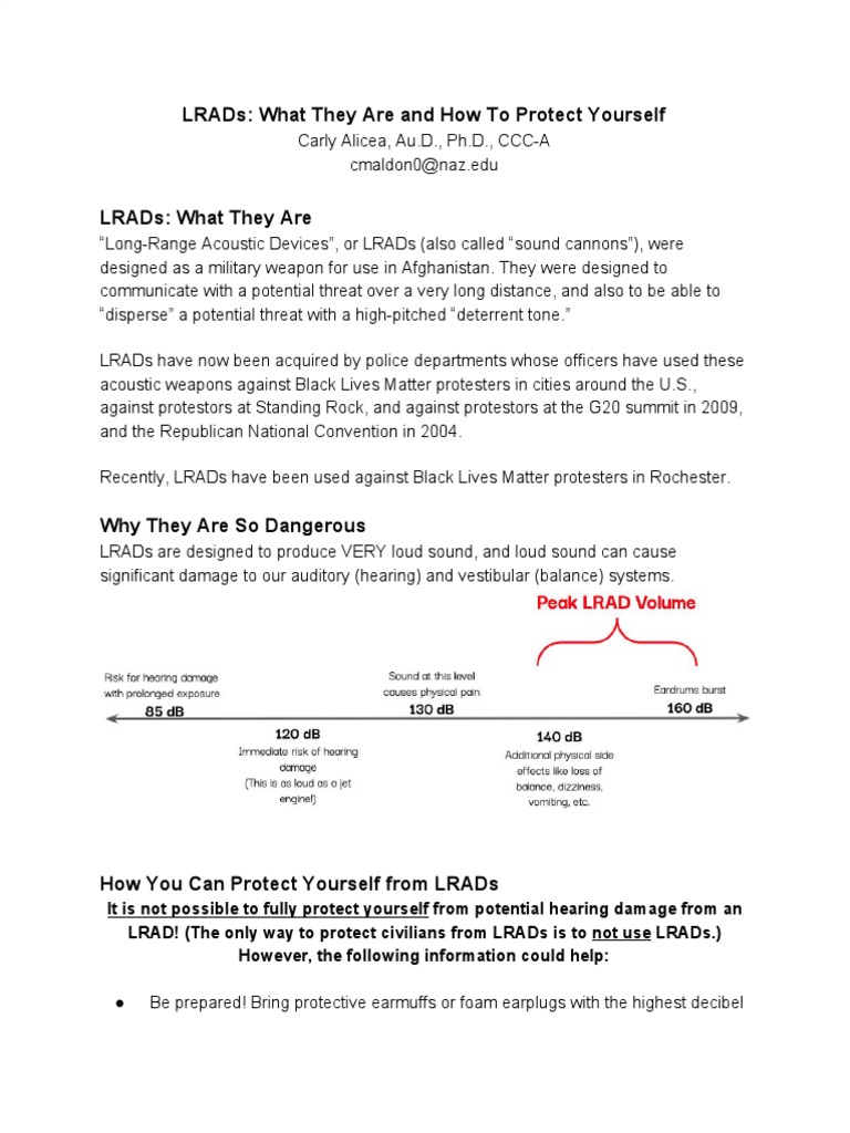 LRADs What They Are and How To Protect Yourself | PDF | Sound