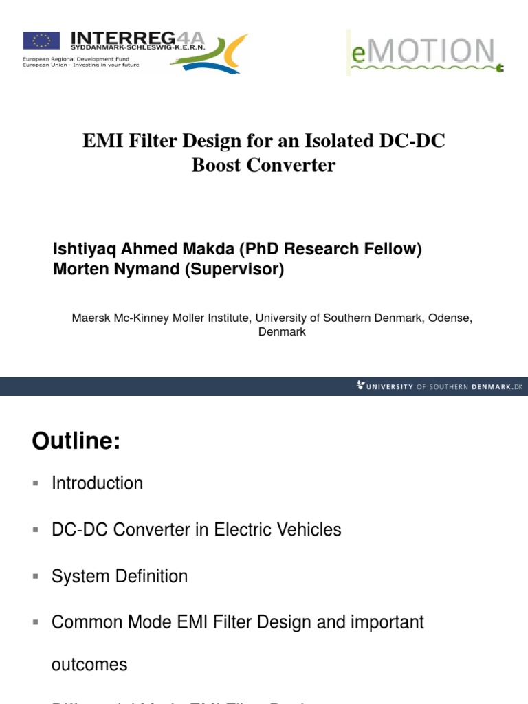 EMI Filter Design for DC-DC Converters | PDF | Capacitor | Transformer