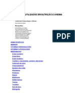 Fármacos UTILIZADOS em Nutrição e Anemia