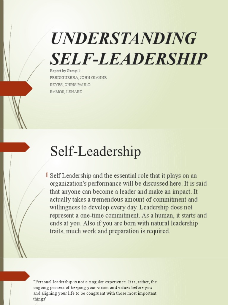 Self-Leadership for Effective Leadership | PDF | Leadership | Leadership
