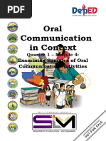 Oral Communication in Context