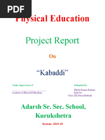 Physical Education: Project Report